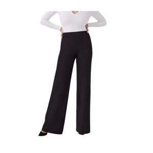 SPANX Perfect Ponte Pant Wide Leg Black Medium Knit PerfectFit SuperSmooth